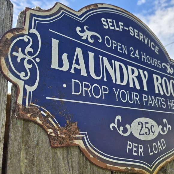 Laundry Room Sign Rustic Washroom Wall Hanging - Picture 2 of 7